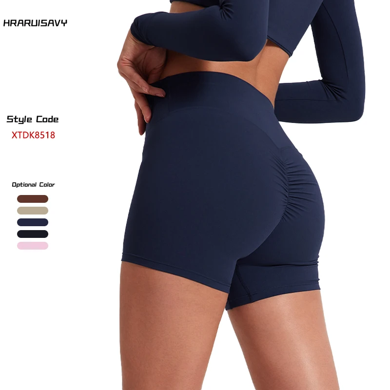 Breathable Quick Dry Sportswear Yoga Shorts Scrunch Butt Gym Fitness Women Running Tights Active Wear Biker Shorts