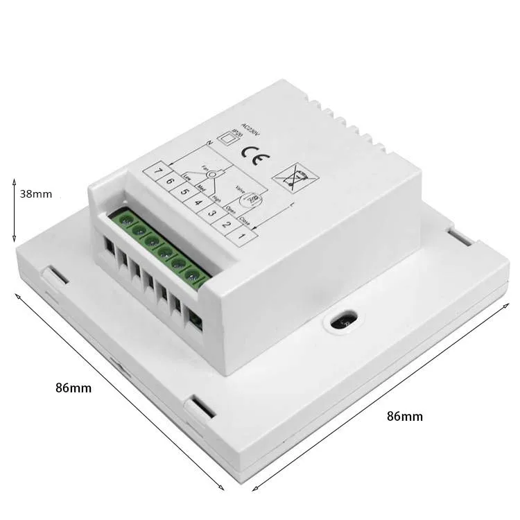 High Quality LCD WIFI Room Controller Control Fcu Fan Coil Unit for Heating and Cooling