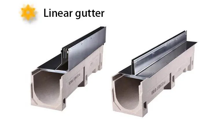 Custom Length Garage Floor Drain Trench Drain Channel Cover Outdoor Stainless Steel Grating Drainage Channel