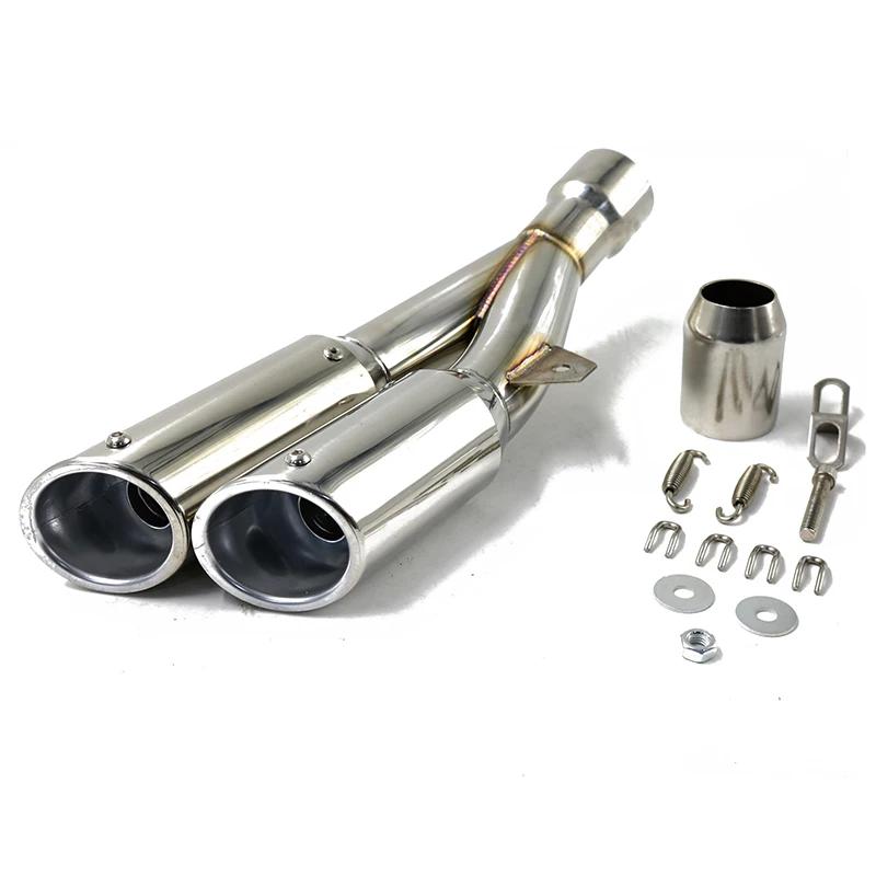 Escape Moto Muffler exhaust pipe 51mm stainless steel for Ducati V4 Yamaha R15 GSRX k7 600 Z400 YZF-R125 exhaust