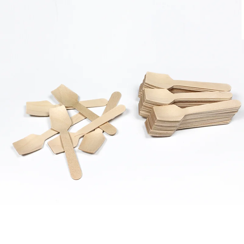 Wholesale disposable mini size eco spoon for ice cream eating