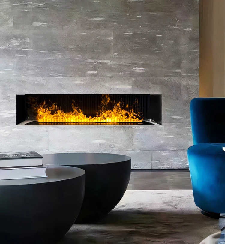 Atomizing Fireplace Intelligent Humidifier 700 MM Modern Decoration Embedded  3d Simulation Fire Steam Flame Home