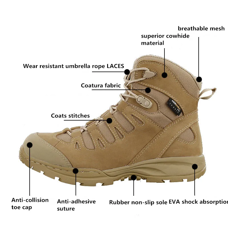 Антарктическая походная обувь, водонепроницаемые походные ботинки, тактические ботинки, уличные спортивные кроссовки для альпинизма, мужские армейские