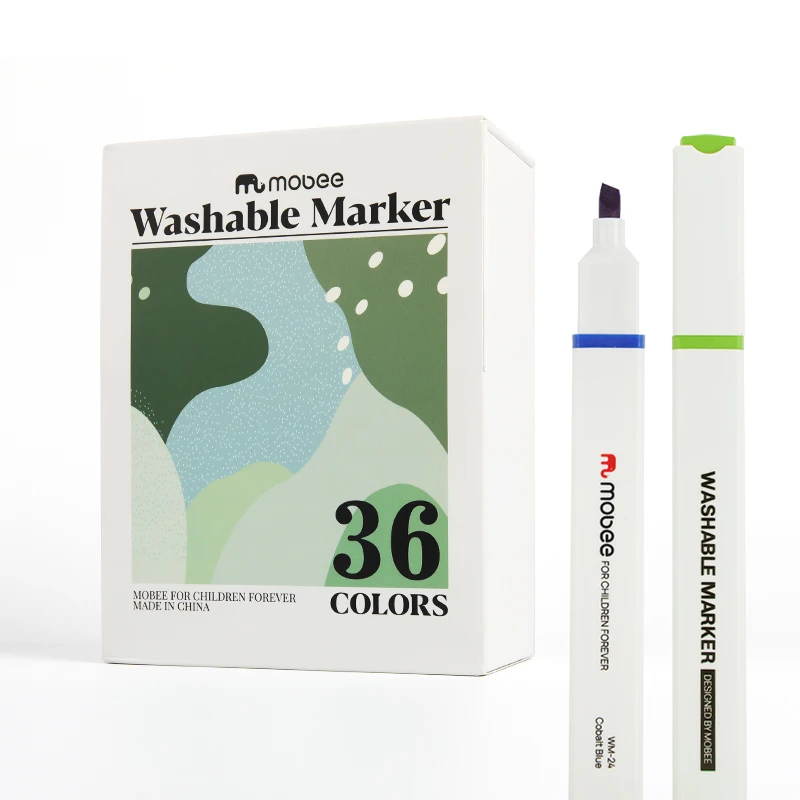 Mobee P-643 36colors new design washable marker colorful sketch pen water art marker factory price kids washable marker set
