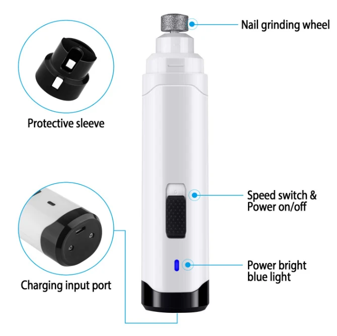 Pet want Dog and Cat Nail Clippers Electric Pet Nail Grinder Grooming Tools cat nail cutter