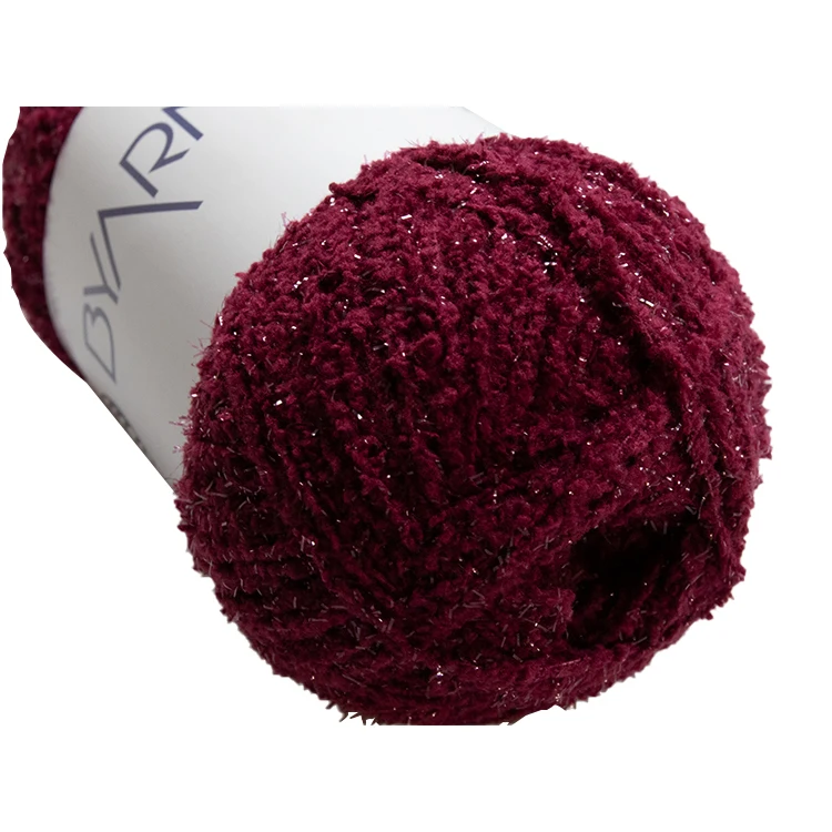 
Fancy Soft Fluffy Chunky Chenille Stretch Polyester Carpet Cheap Yarn 