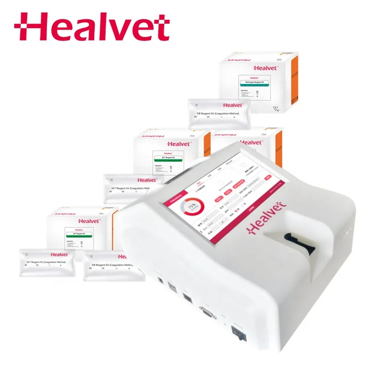 New Semi Automatic Analyzer Coagulation Veterinary Surgery Sets PT/APTT/FIB/ACT/TT Analyzer Vet Test Kit Pet Coagulation Meter