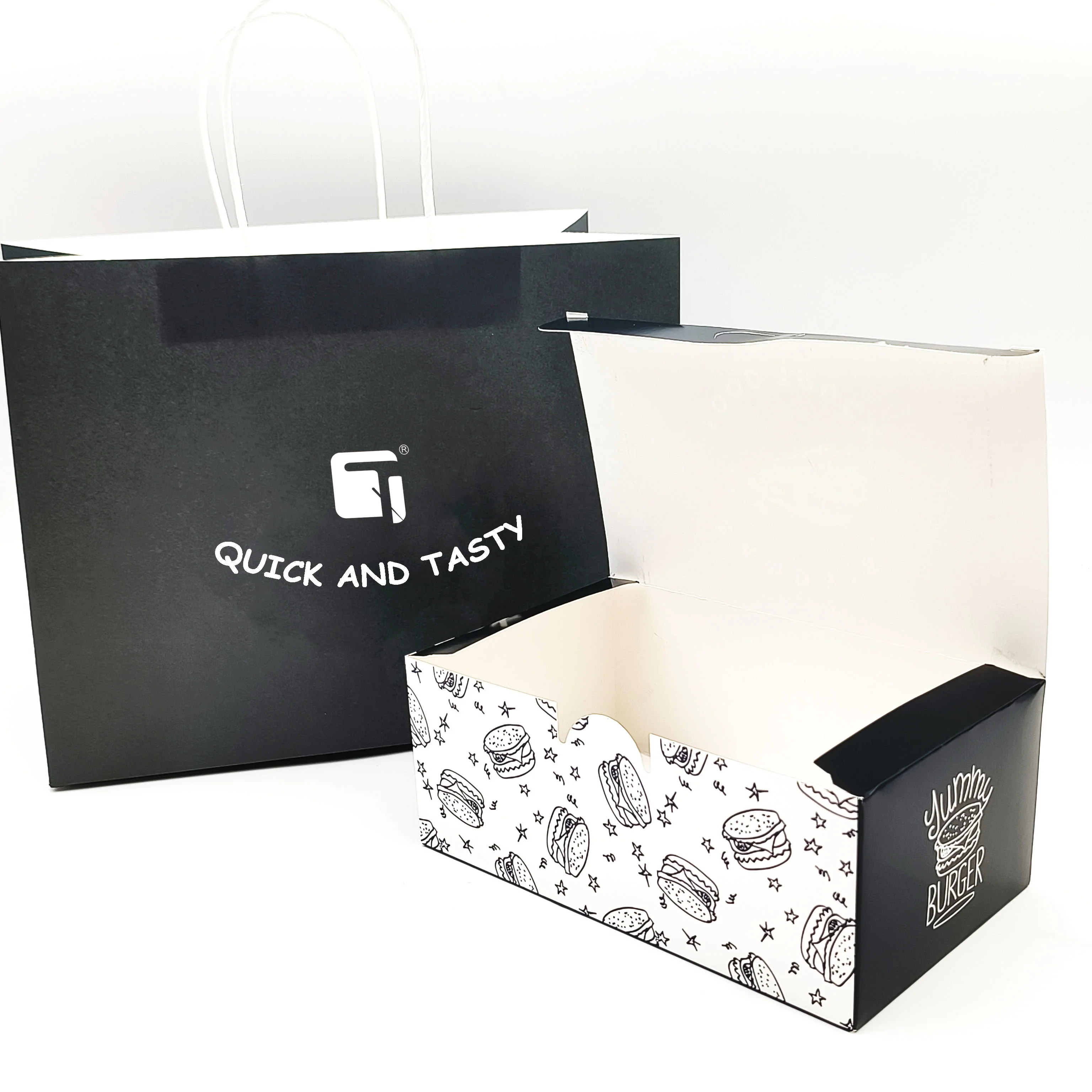 Упаковочная коробка для картофеля фри с логотипом на заказ