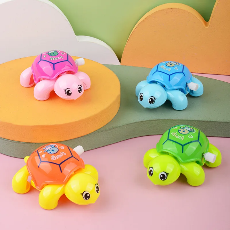 Wholesale Cartoon Animal Turtle Wind Up Toys Promotion Plastic Clockwork Toy
