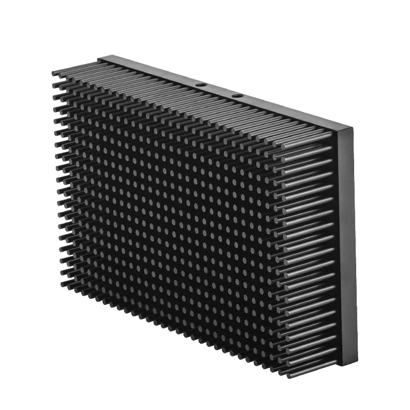100W Length Width 200*120mm And Height 40mm Black Anodizing rectangle Aluminum Pin Fin Led Bar Heatsink 200mm