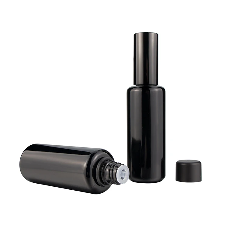 Premium 5 10 15 20 30 50 60 100 g empty cosmetic packaging makeup oil dropper black serum glass bottle with the pipette