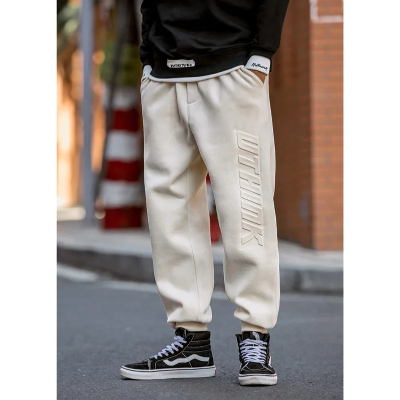 Sweatpants Baggy Soft Jogger Sweat Pants Custom Plain Drawstring 3d Embossed Logo Fleece for Men Casual Lightweight Knitted 100