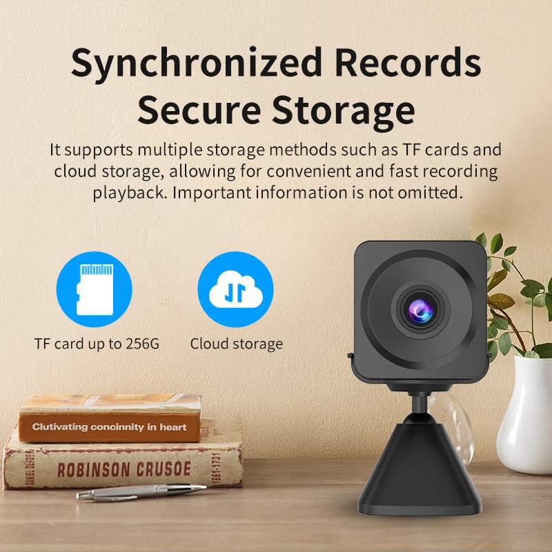 Mini 2K HD Smallest Security with App Night Vision Motion Alerts Surveillance Home WiFi Wireless 4G Camera for Indoor Outdoor
