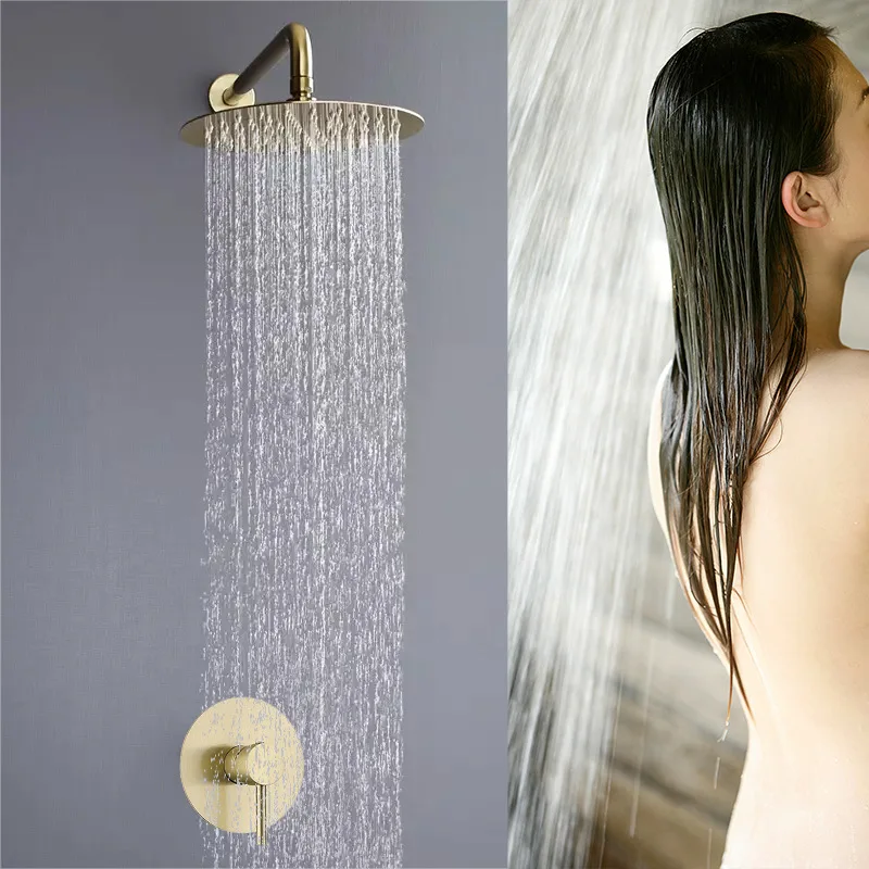 304 Stainless Steel Shower Shower Set with Both Hot and Cold Functions Into the Wall Buried Wall Shower with Embedded Box
