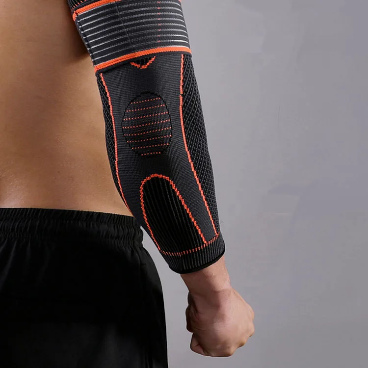 Fitness, Boxing, Weightlifting, Cycling, Long Line Design, Pressure Knitted Anti slip Elbow protection