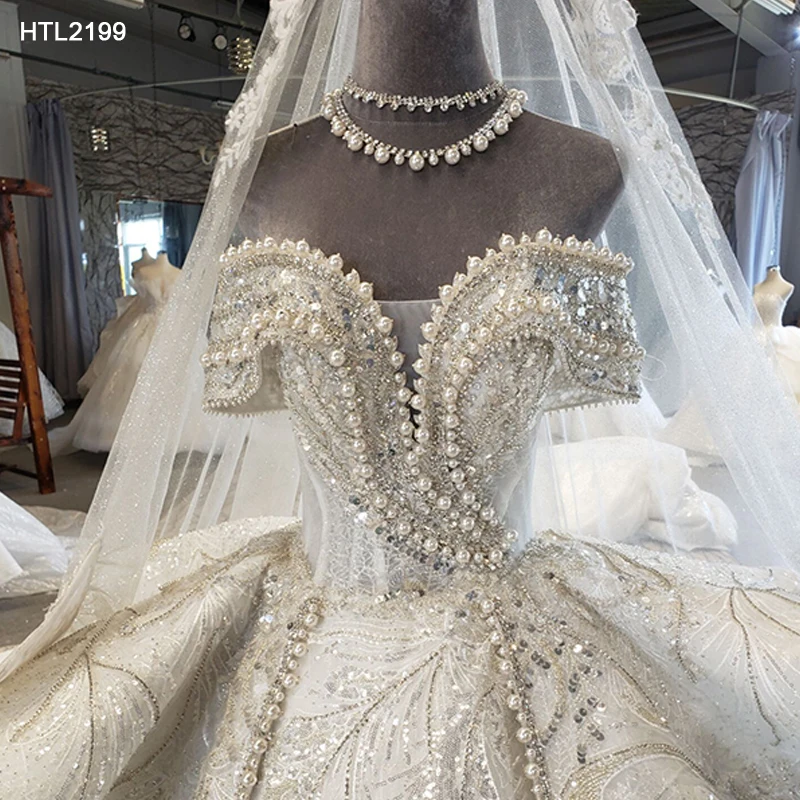  Jancember HTL2199 класса люкс без рукавов с блестками и бисером пикантные дизайнерские настоящее свадебное платье свадебные