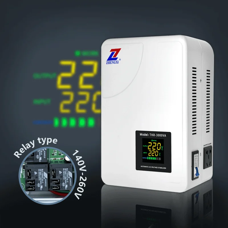 Wall mounted type 220V ac automatic voltage stabilizer avr 3000va Single Phase stabilizer for air conditioner