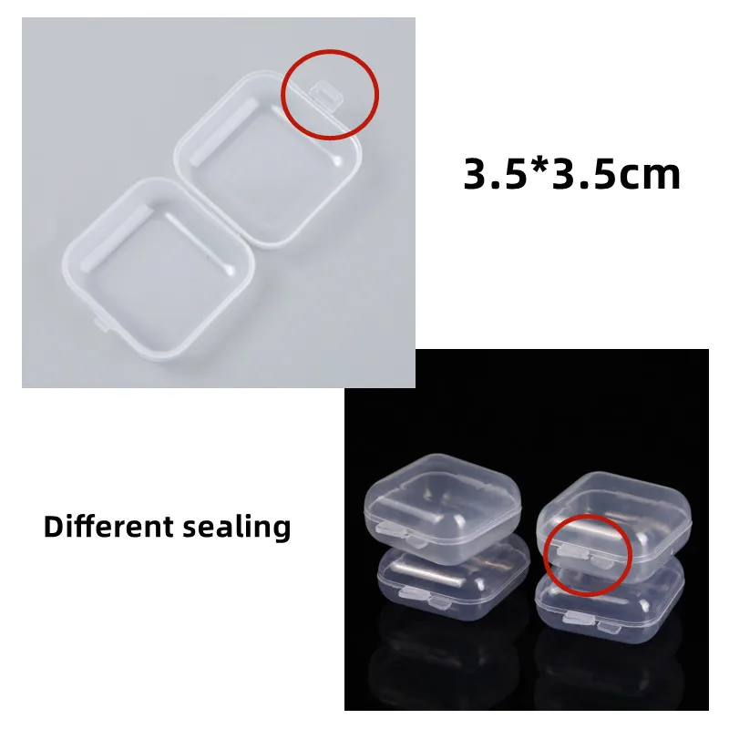 Mini Transparent Plastic Small Box Jewelry Earplug Storage Box Beads Transparent Gift Box