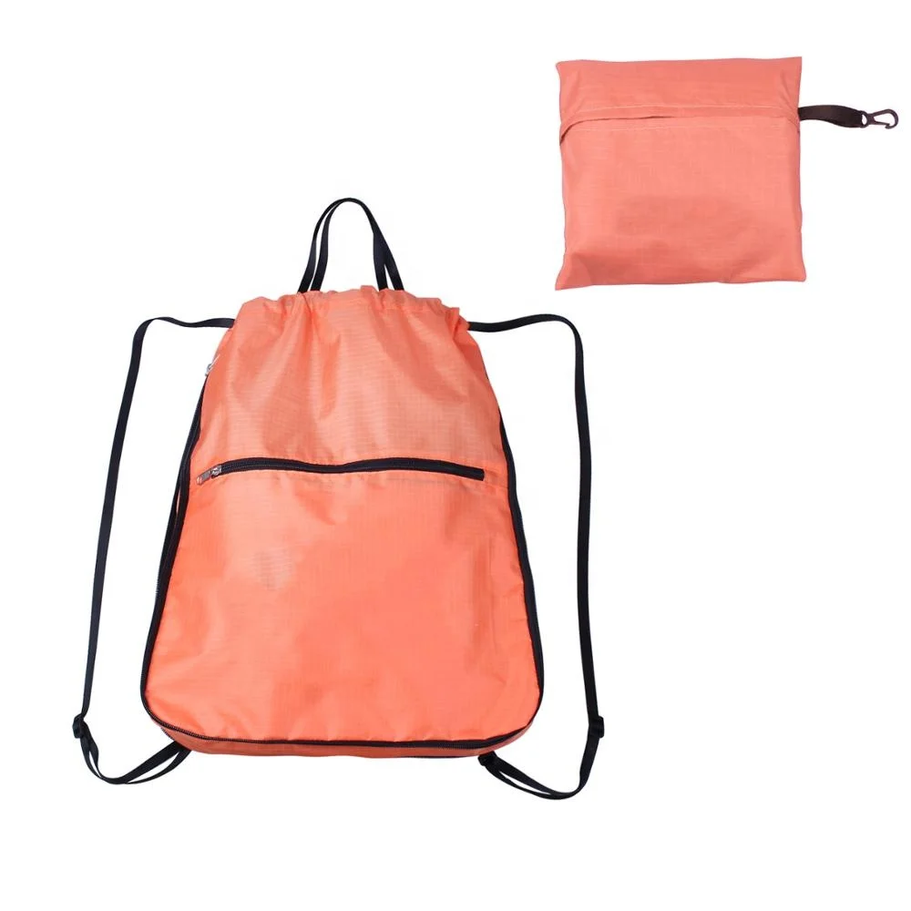 Рекламная фабрика, прямая оптовая продажа, индивидуальный Складной Водонепроницаемый рюкзак из полиэстера на шнурке, сумка-тоут для покупок