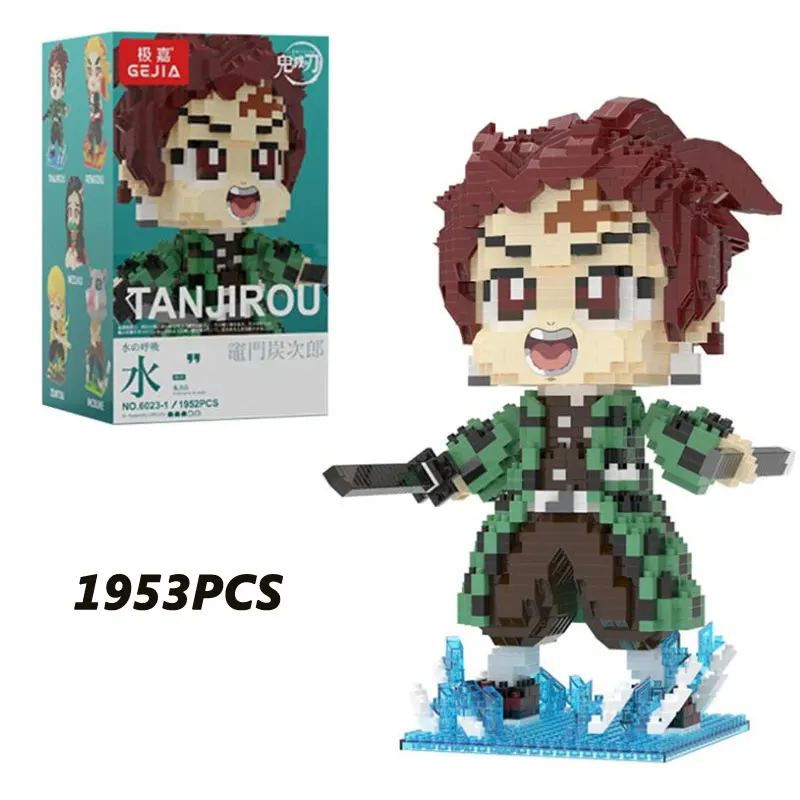 Anime Children s Building Block Set - Tanjirou Nezuko Zenitsu Kyoujurou Building Toys Kids Gift