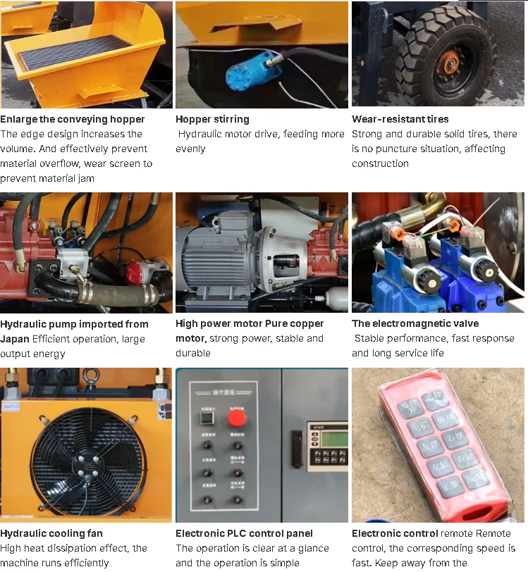 Low price pipeline sponge ball component remote control concrete pump supplied from the factory