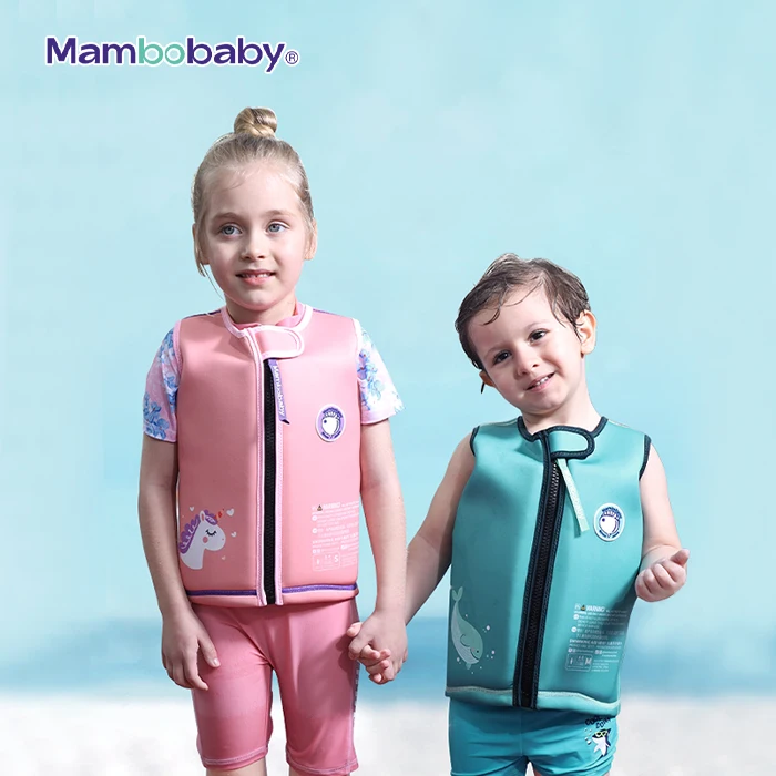 Mambobaby Wholesale Promotional New design custom Air Free Baby Swimming Ring Puddle Jumper Safety Kids Swimming Aid Vest