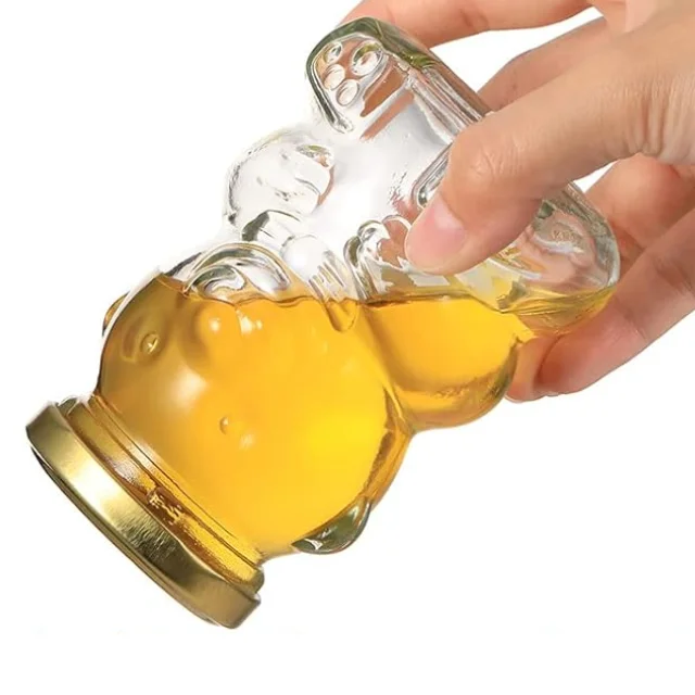 6 oz Cute Bear Honey Jars in Bulk Clear Honey Containers for Honey Jars Party Favors Candles Crafts Baby Shower Wedding Favors