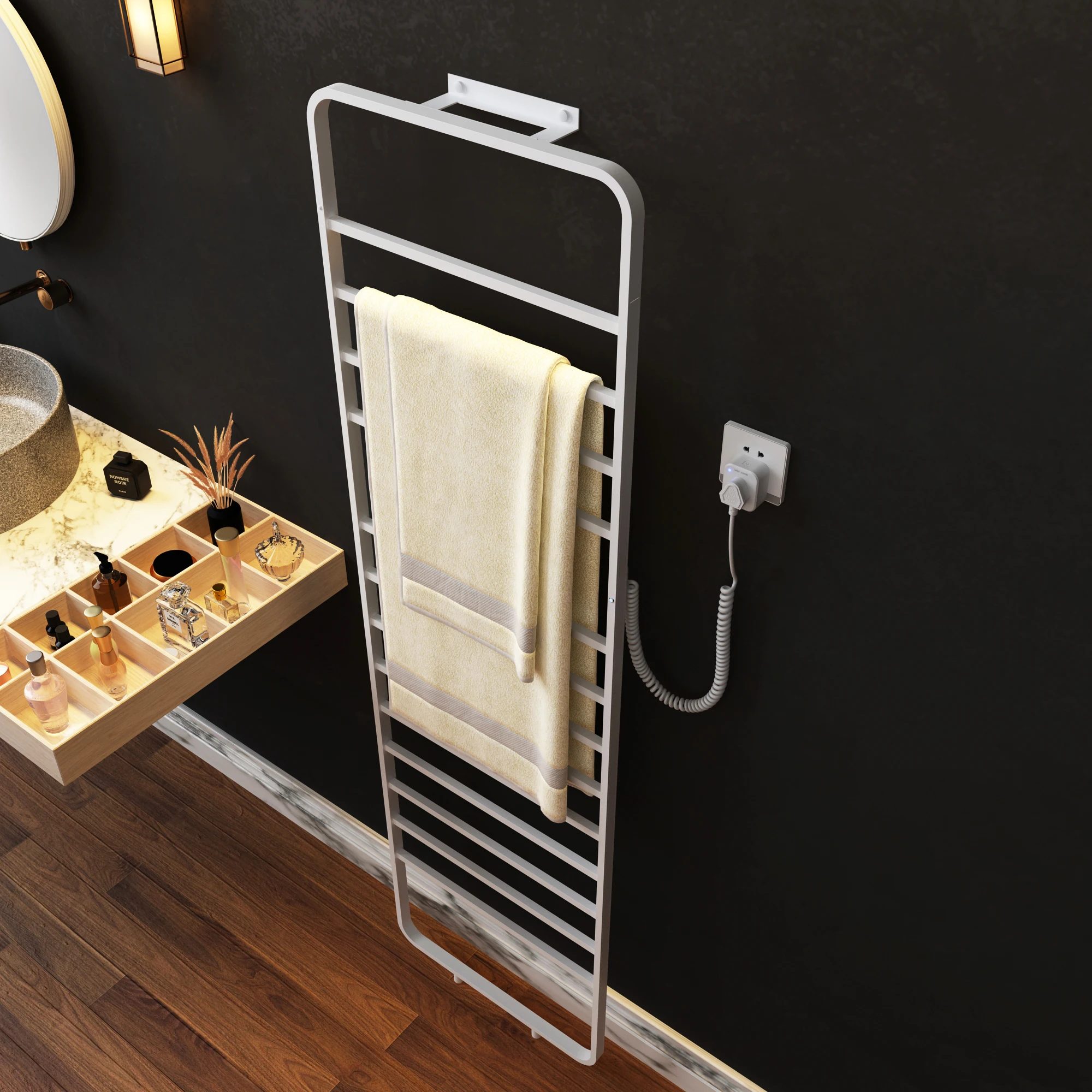 Wall-mounted towel heater, electric towel rack R-106