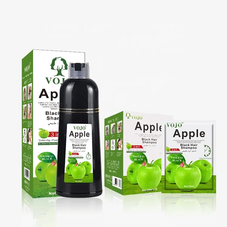 Краска для волос органический цвет один натуральный черный цвет Яблоко краска для волос Новый шампунь для краски для волос яблоко черного цвета