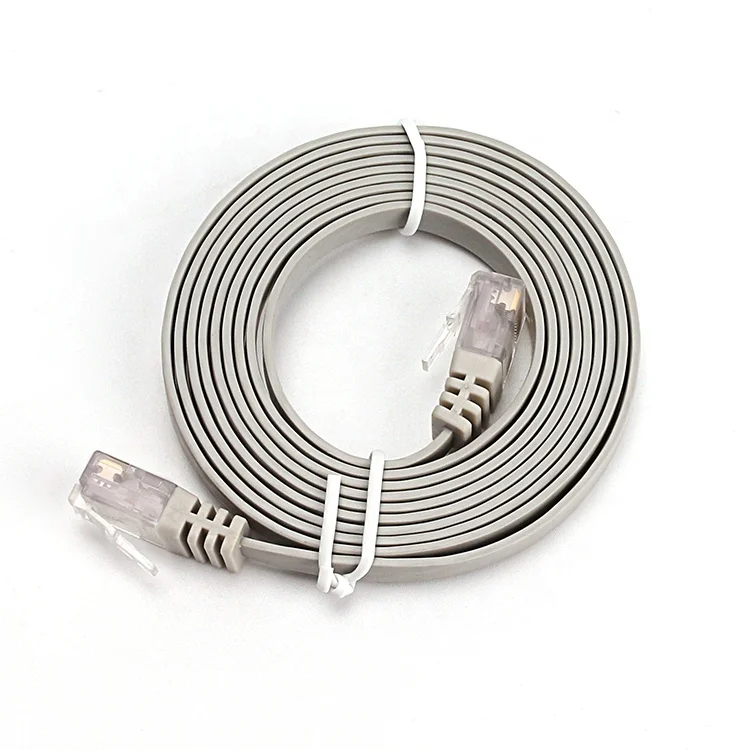 Cat8 Gold plated RJ45 26awg Pure Copper Flat Wire FTP Cat 6 Ethernet Cable Cat7 Patch Cord Network Cable