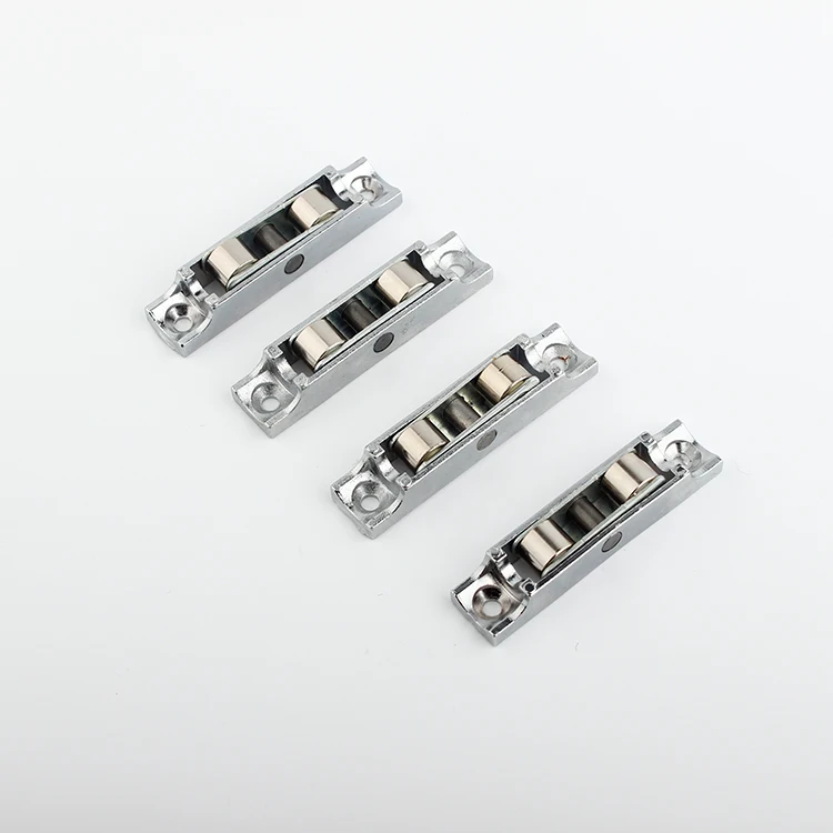 Durable zinc alloy Double metal roller -groove pulley for pvc / UPVC sliding windows