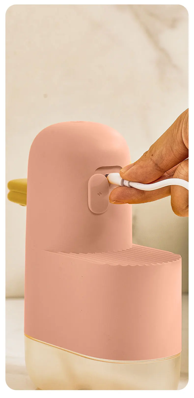 Cute Animal Duck Themed Bath Accessories Body Lotion Shampoo Shower Hand Sanitizer Automatic Soap Dispenser for Kids Bathroom