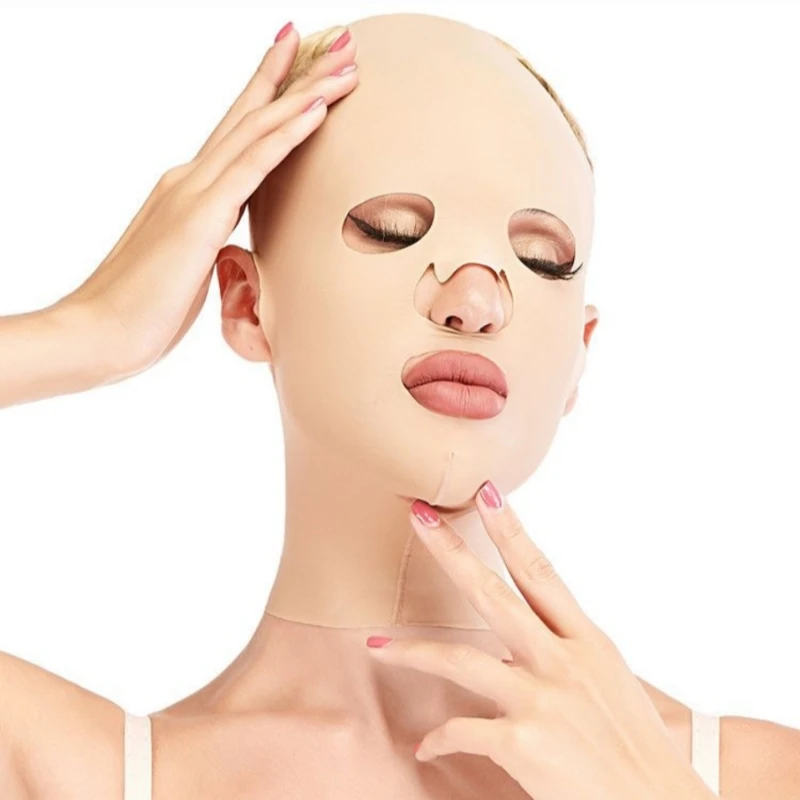 Private Label V-Line Firming Full Face Sleeping Beauty Mask Intense Lifting Chin Mask Anti-Aging Face Shaper Bandage