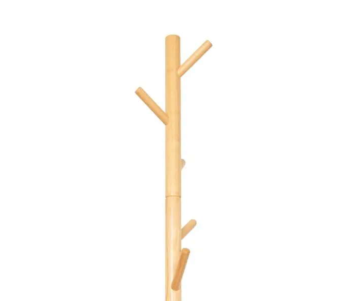 Free Standing Solid Coat Hanger Stand Wooden Coat Rack Tree HatJacket and Sweater Hanging Stand