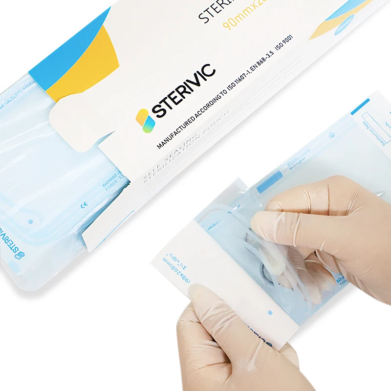 
Autoclave sterile paper film pouches with PET/CPP film 