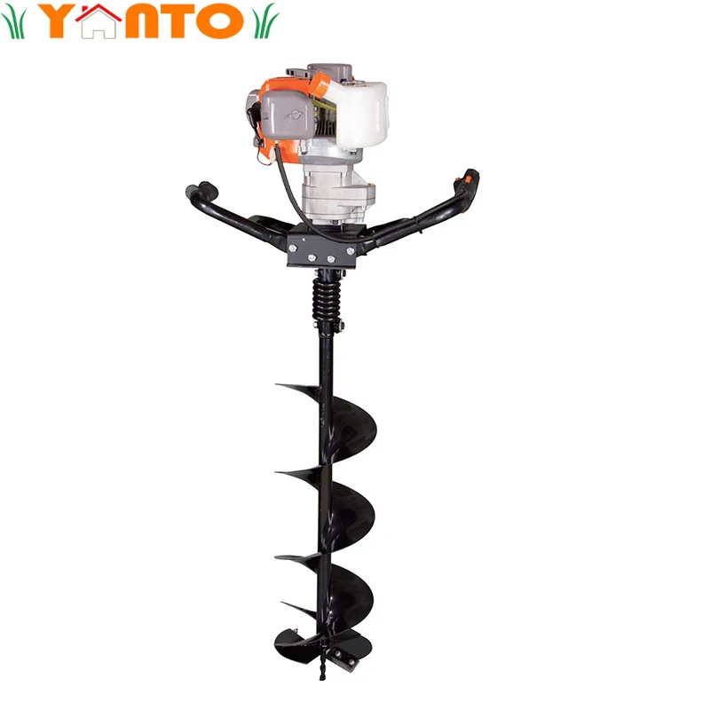 AG52-300A Gasoline Post Hole Digger 2 Stroke 51.7cc Petrol Gas Power Earth Auger Ground Drill Digger Machine with EPA