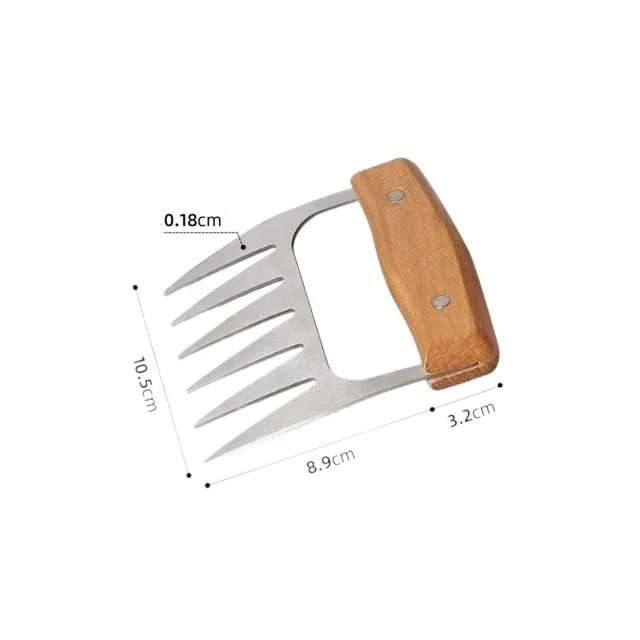 Best Selling Easy Shredding Pulling Handling Lifting Cutting Forks Bbq Claws Pulled Pork Shredder Metal Meat Shredding Ss Claws