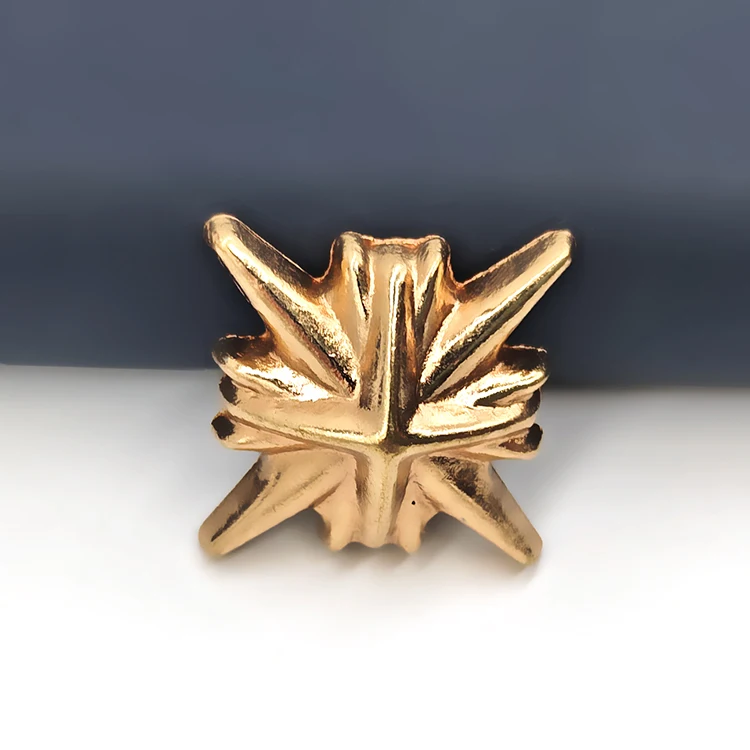 Wholesale Newest Designer Fashion Golden Star Nails Metal Rivet Button High Quality Decorative Garment Jeans Mini Spike Button