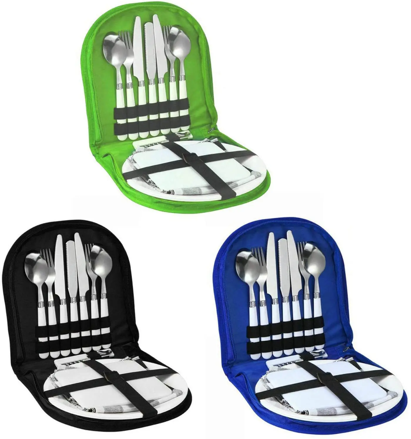 2025 Hot NEW premium gift picnic cutlery outdoor portable travel flatware spoon fork knife BBQ camping dinnerware set