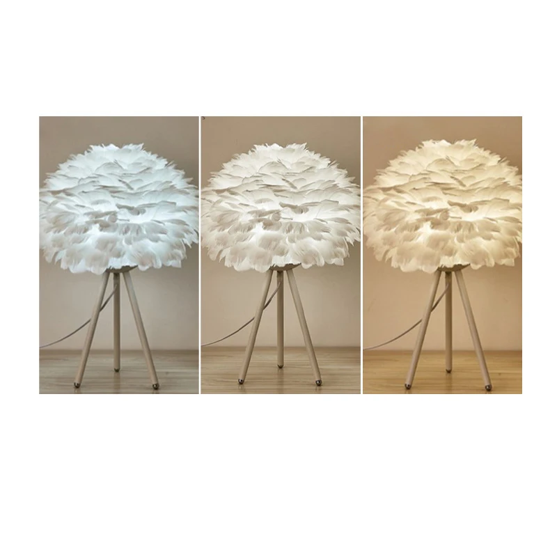Home Decor Living Room Bedroom Chandelier Lamp Modern Natural Ostrich Led Floor Lamp
