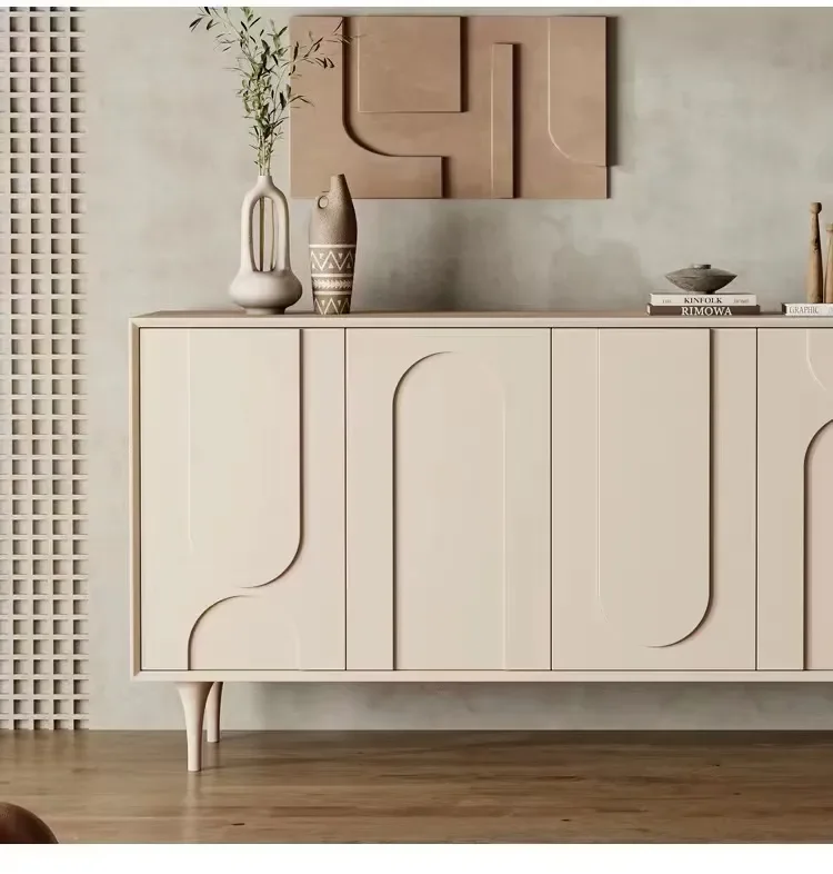 Atunus French cream buffet sideboard modern simple light luxury kitchen locker wine cabinet living room sideboard cabinet