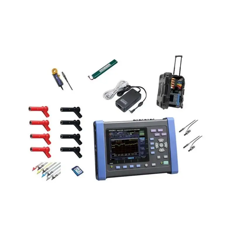 Hioki PQ3198 Power Quality Analyzer Kit with four AC current sensors, 100 A