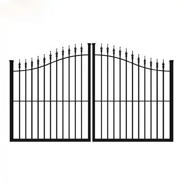 Premium quality shaped powder coated metal trellis ornamental steel metal garden fencing railing panels