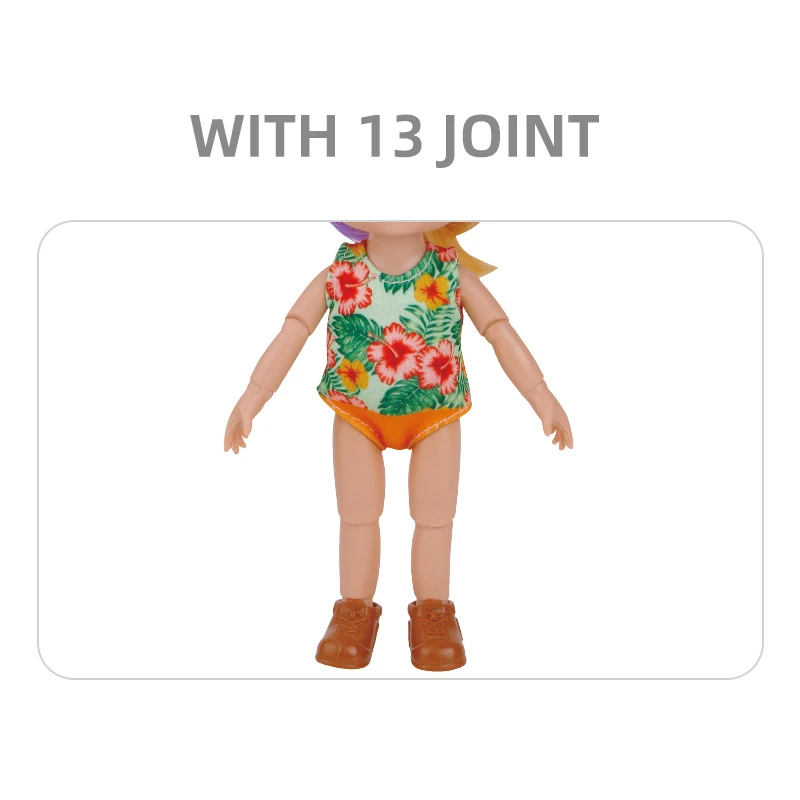 2024 New Fashion Girls Toy Doll Baby 6-inch Joint Doll Wool DIY, 2 types Mixed