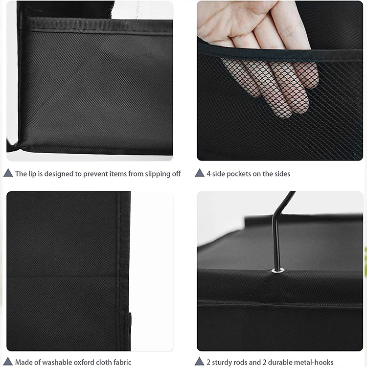 Foldable Wardrobe Organizer with 4pocket Collapsible Storage Hanging Bag Washable Plastic board 3 Shelf Hanging Closet Organizer