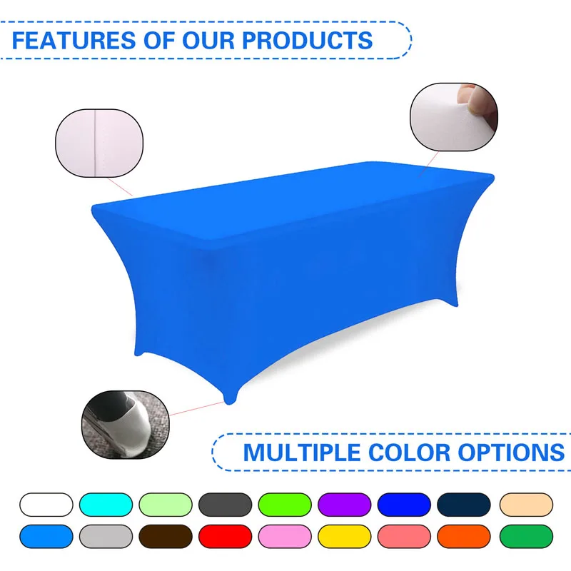 Custom Color Logo Printing Trade Show Advertising Banner Table Cloth Table Covers