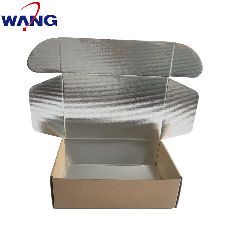 carton for refrigeration live fish shipping corrugated carton insulated container thermal boxes aluminum foil insulation carton