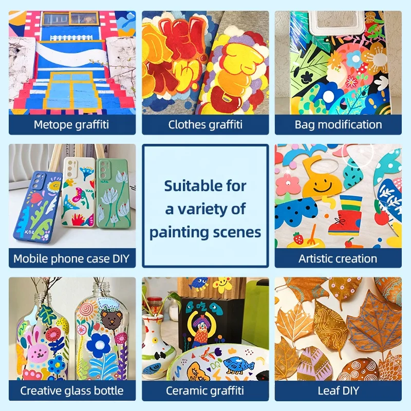 24 акриловые пластиковые пустые маркеры для перманентного рисования в стиле бинго Безвоздушное долото краски металлические акриловых ручек 8 мм