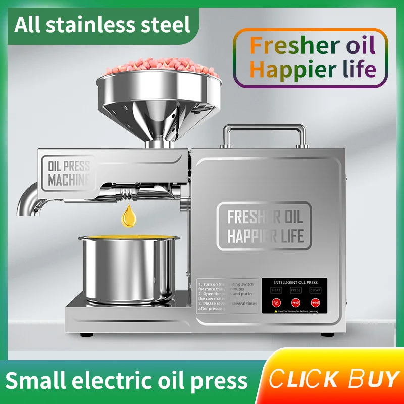 Stainless Steel Adjustable temperature Sesame peanut 30 kinds of raw materials oil Press Machine oil Maker/Coconut Expeller