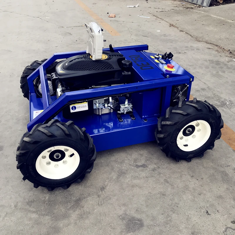 New robot remote lawn mower tire type can climb slope mini robot lawn mower for home farm garden golf course